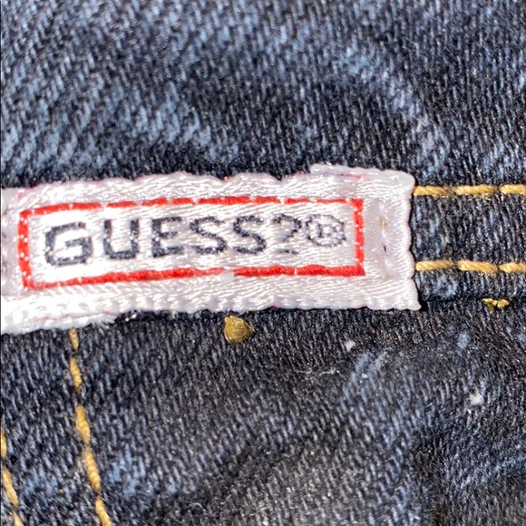 Guess vintage unisex black denim short jean jacket - Picture 6 of 16